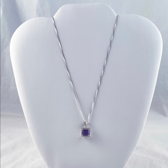 Cubic Zirconia Pendant Necklace - Picture 3 of 4
